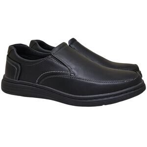 Aston Marc Men Slip On Casual Loafers Galt Size US 9M Black Faux Leather